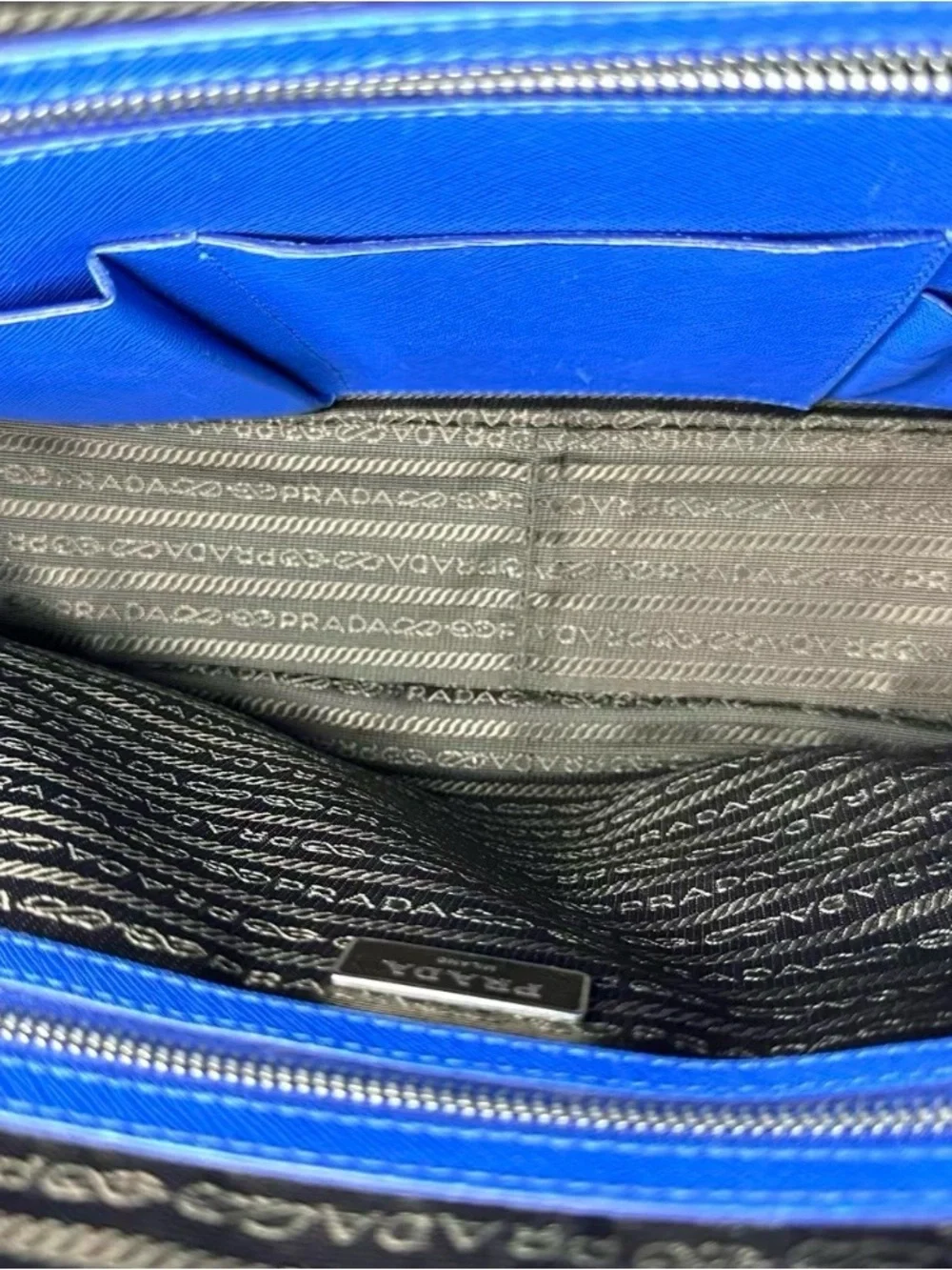 Prada Royal Blue Saffiano Business Bag/briefcase